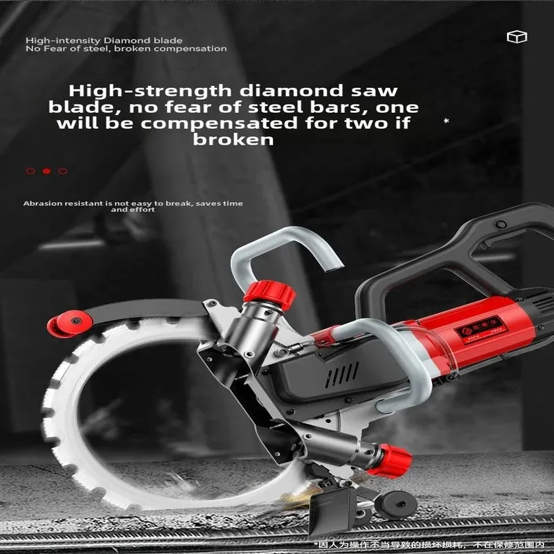 High Power 6000W Concrete Cutter- 40cm Cutting Depth, Dust-Free