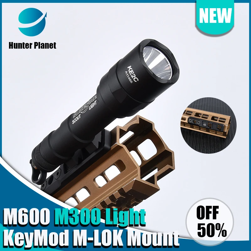 

Tactical Flashlight Offset Mount KeyMod M-LOK Thorntai Adaptive Light Base For Surefir M300 M600 Scout Flashlight Weapon Light