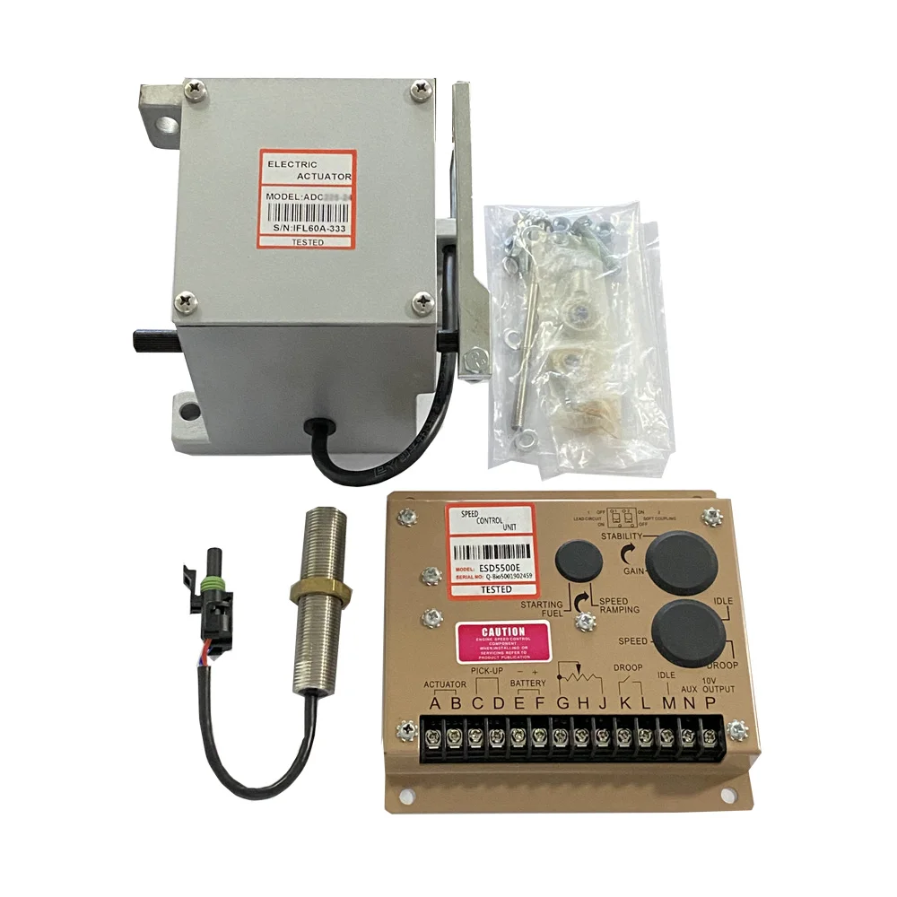 ADC120+ESD5500+3034572  Generator Electronic Governor/Speed Controller ESD 5500E + Actuator ADC120+MPU 3034572