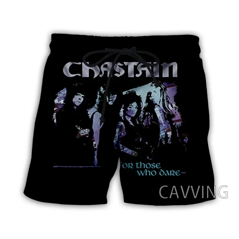 CAVVING 3D Printed  CHASTAIN  Band  Summer Beach Shorts Streetwear Quick Dry Casual Shorts Sweat Shorts for Women/men