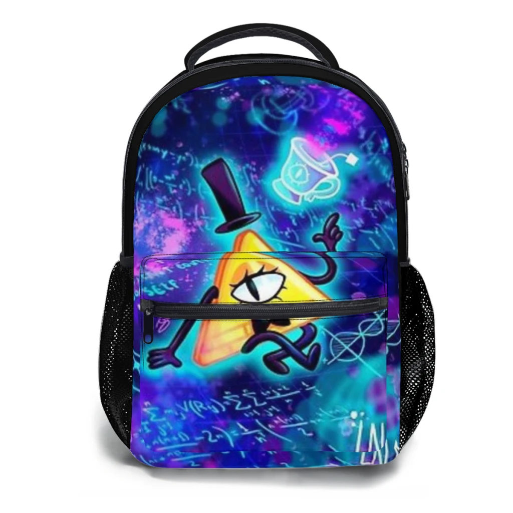 Bill Cipher Fanart Neue weibliche Mode Kinder hohe Kapazität wasserdicht College Rucksack trendige Mädchen Laptop Schultaschen 17 Zoll   ﻿