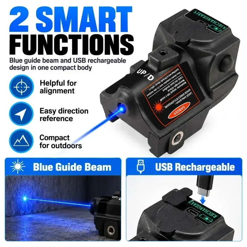 20mm Mount Slot Bottom Install Outdoor Lamp Mini Portable Lighting Fixture USB Direct Charging