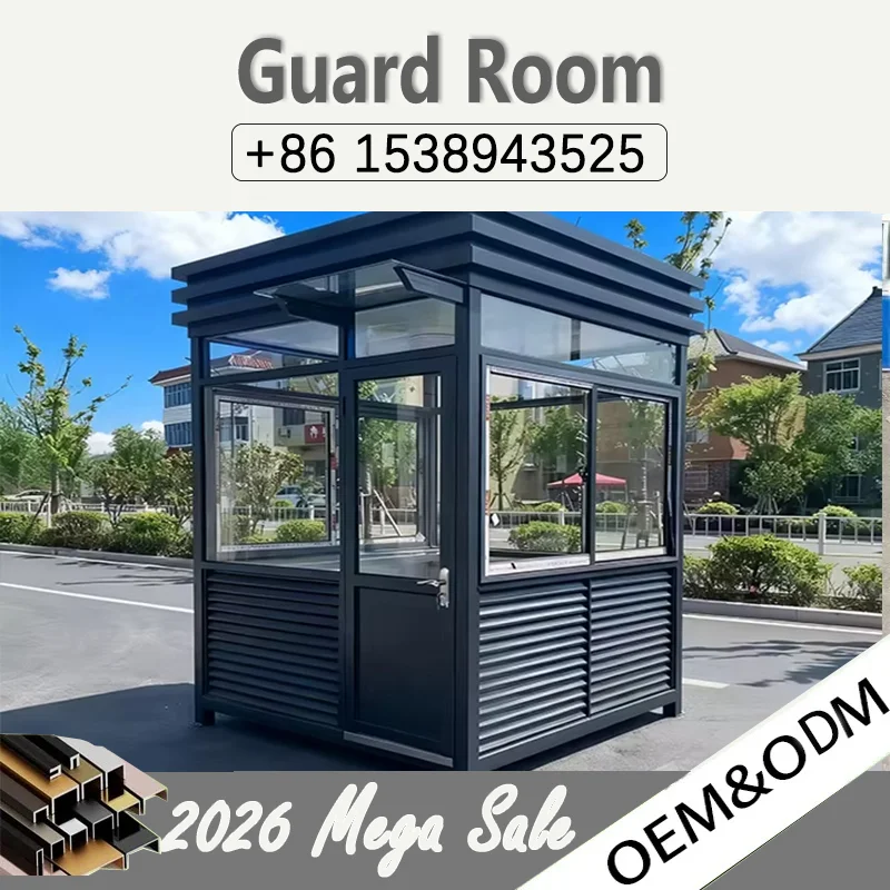 Durable Steel Guard Booth Curved Movable Prefabricated Security Room Outdoor Waterproof Communication Booth with 1 Year Warranty