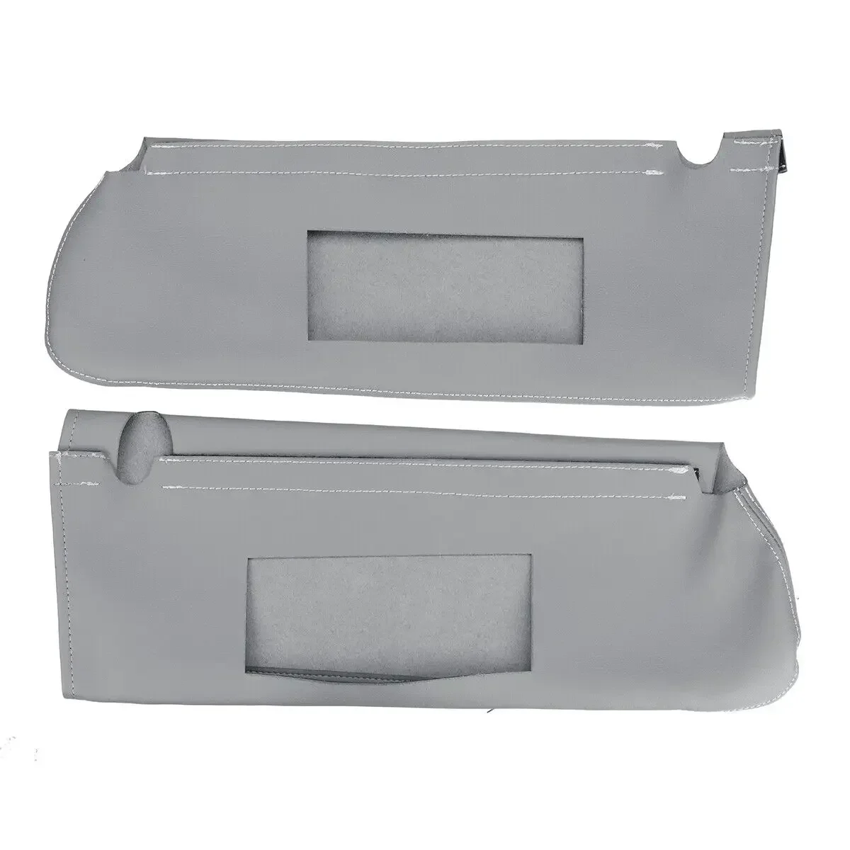 

Useful Sun Visor Cover Sunvisor 2pcs Accessories Front Gray Leather Left&Right Replacement Skin Vehicle For Chevy