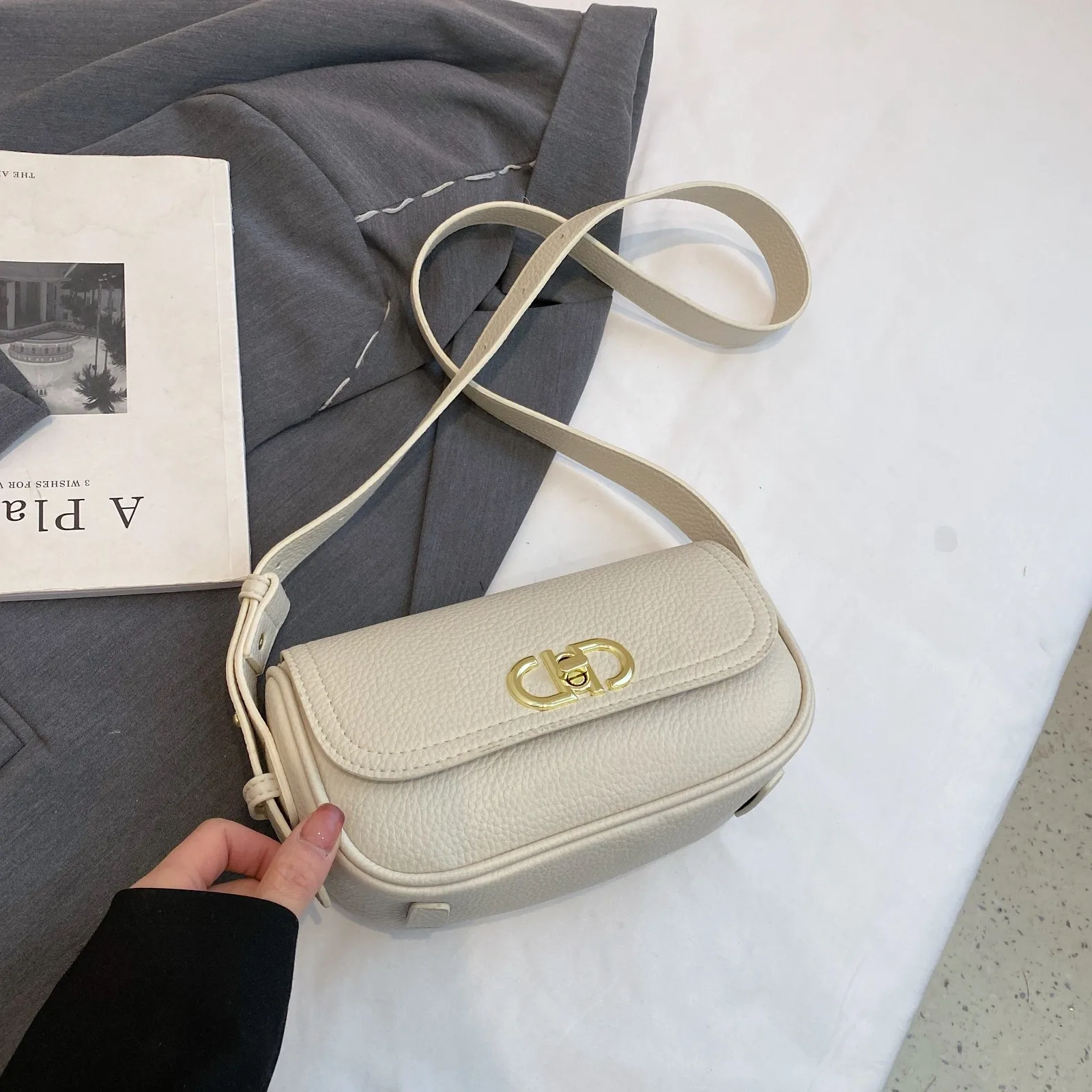 

Модная уникальная однотонная сумка через плечо - женская элегантная сумка-тоут, модная большая вместительность