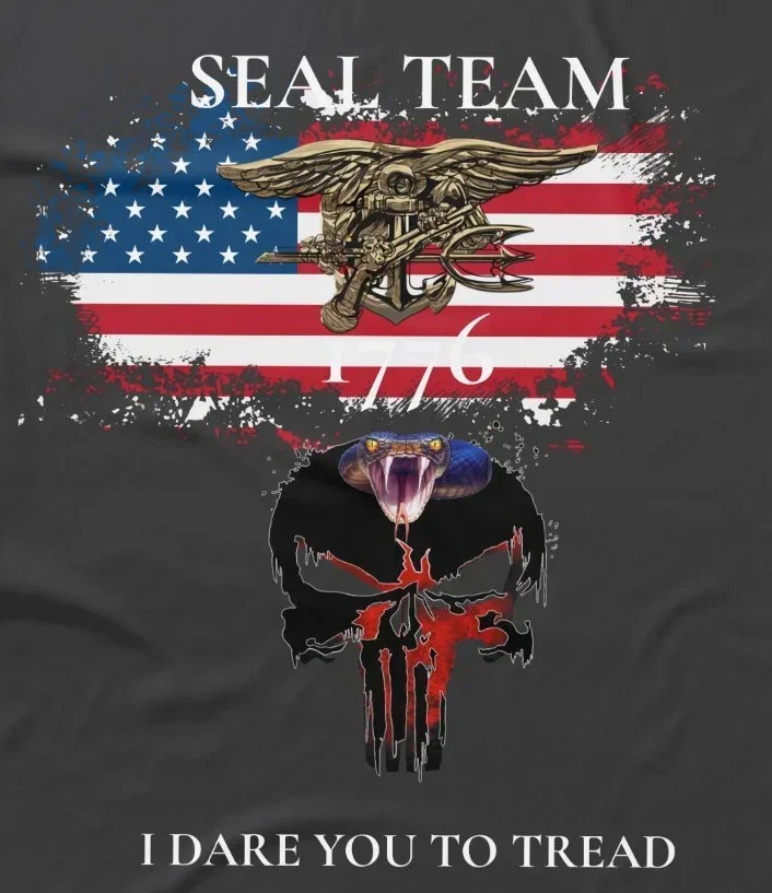 Naval Seal Team 1776 T-Shirt 100% Cotton O-Neck Summer Short Sleeve Casual Mens T-shirt Size S-3XL