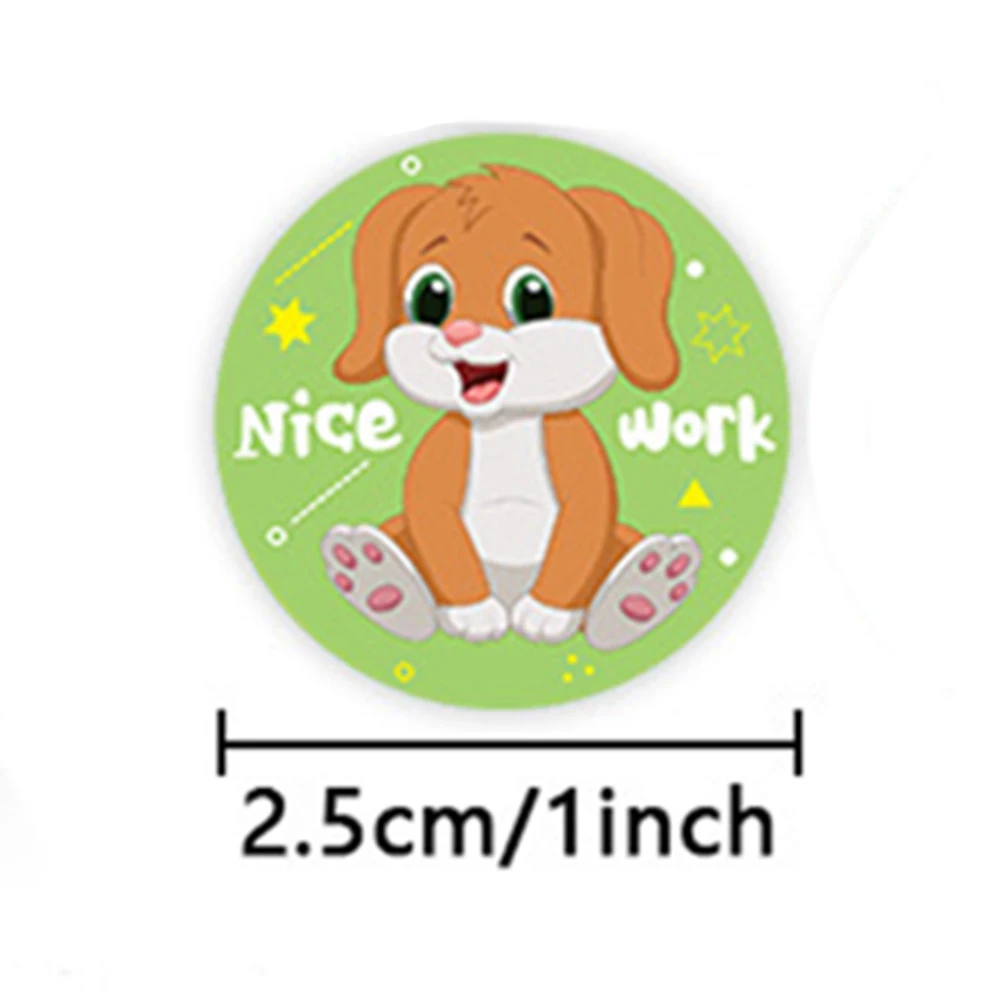 500pcs Cartoon Animal Stickers Parents Teachers Reward Kids Sticker Great Fantastic Motivational Adhesive Labels For Students