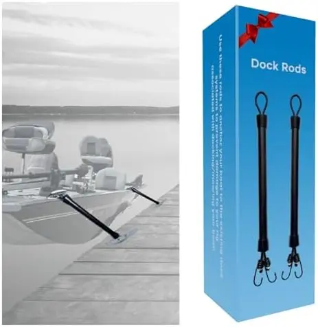 

16 Inch Dock Rods for Boat Mooring – Durable Replacement Dock Lines for Pontoon & Jon Boats – Boat Accessories