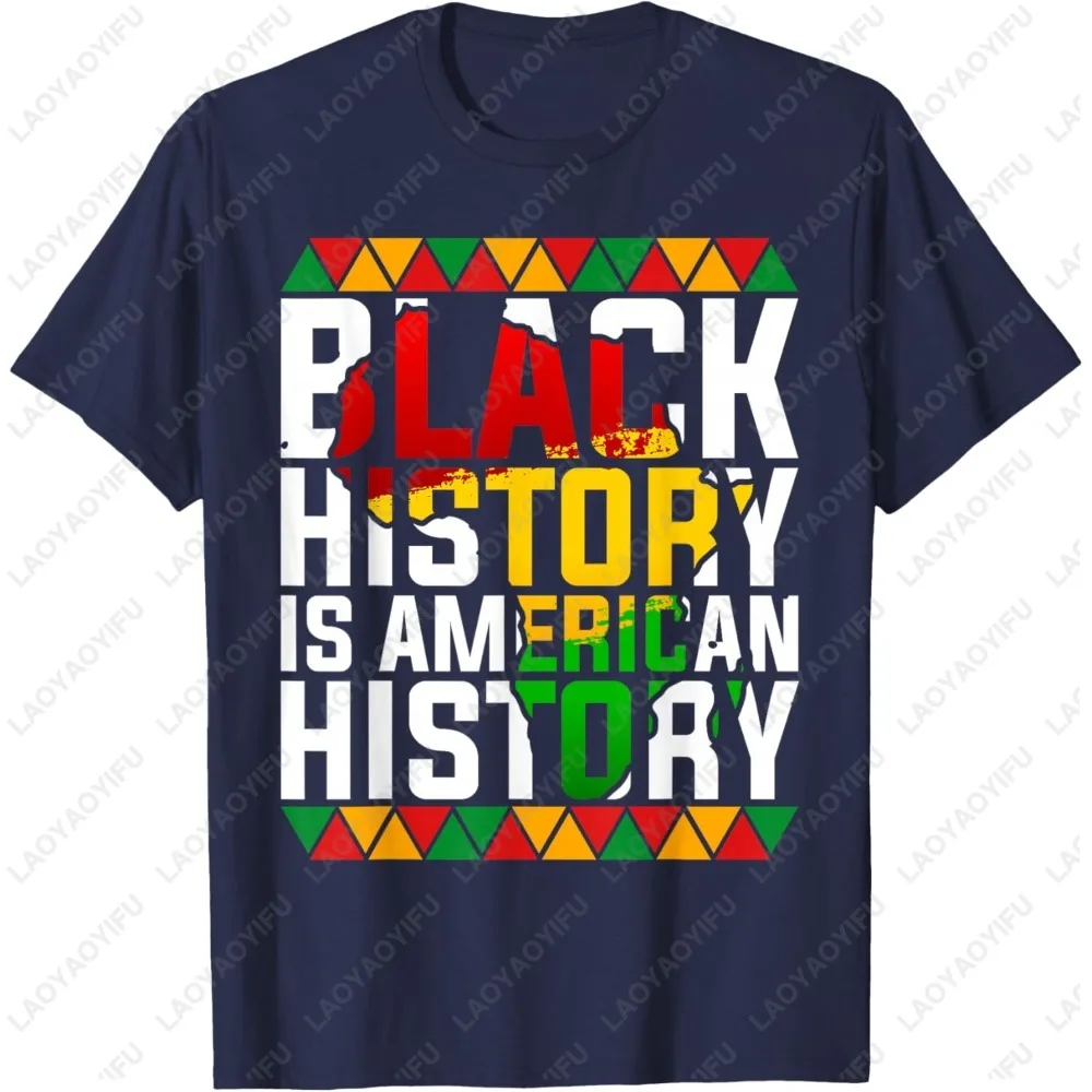 Black History Patriotic Africanthe The United States History Tee Men Women Short Sleeve Cotton Fashion Casual Tops Men Clothing