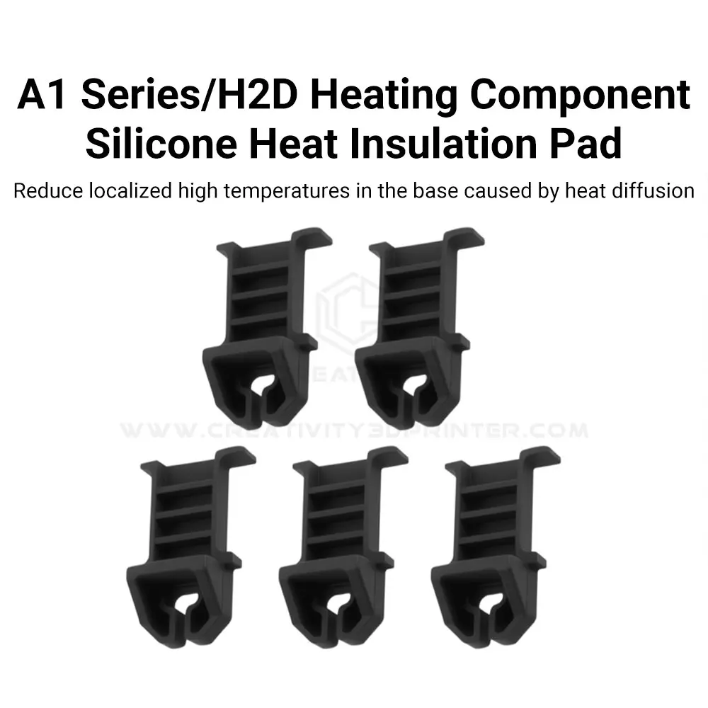 5PC Lab A1/A1 mini Hotend Silicone Insulation Pad, Hot End Silicone Protective Cover for Bamboo A1/A1mini 3D Printer