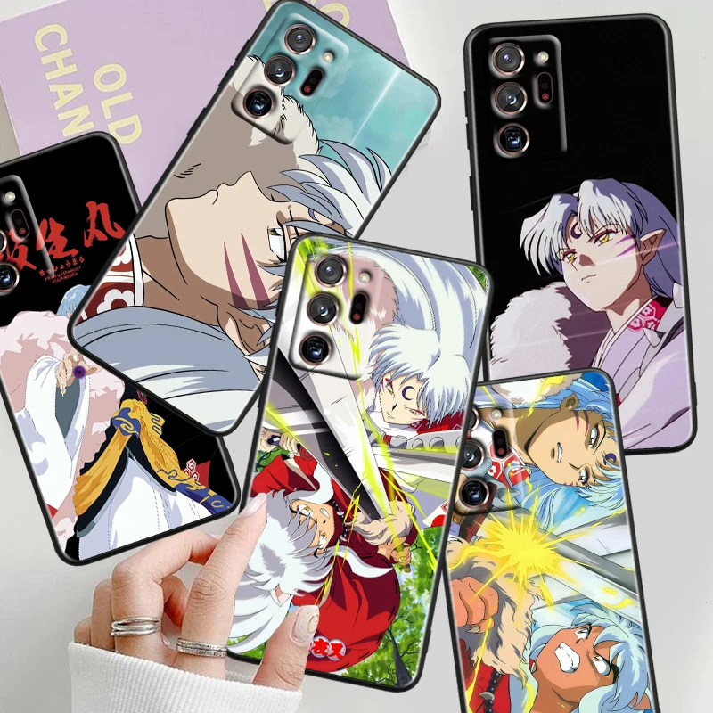 I-Inuyasha Anime Sesshoumaru For Samsung Note 20 10 Ultra Plus A31 A14 A12 A70 A34 A25 A04 A05 A15 A24 5G Black TPU Phone Case