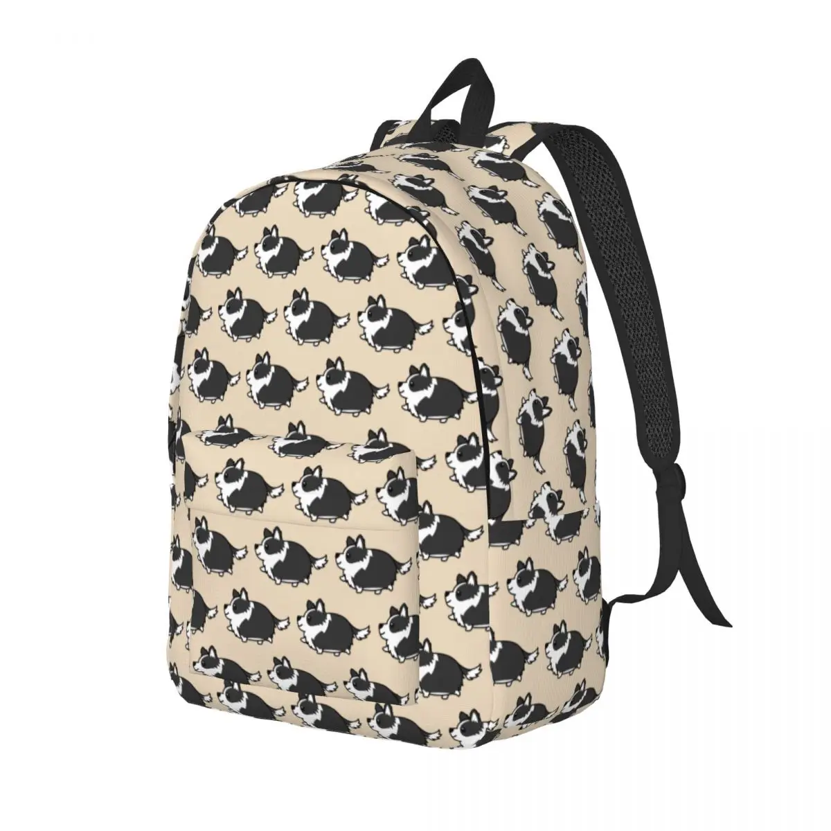 

Cute Border Collie Backpack Daypack Large Capacity Children BookBag School Bag Shoulder Bags for Men Women