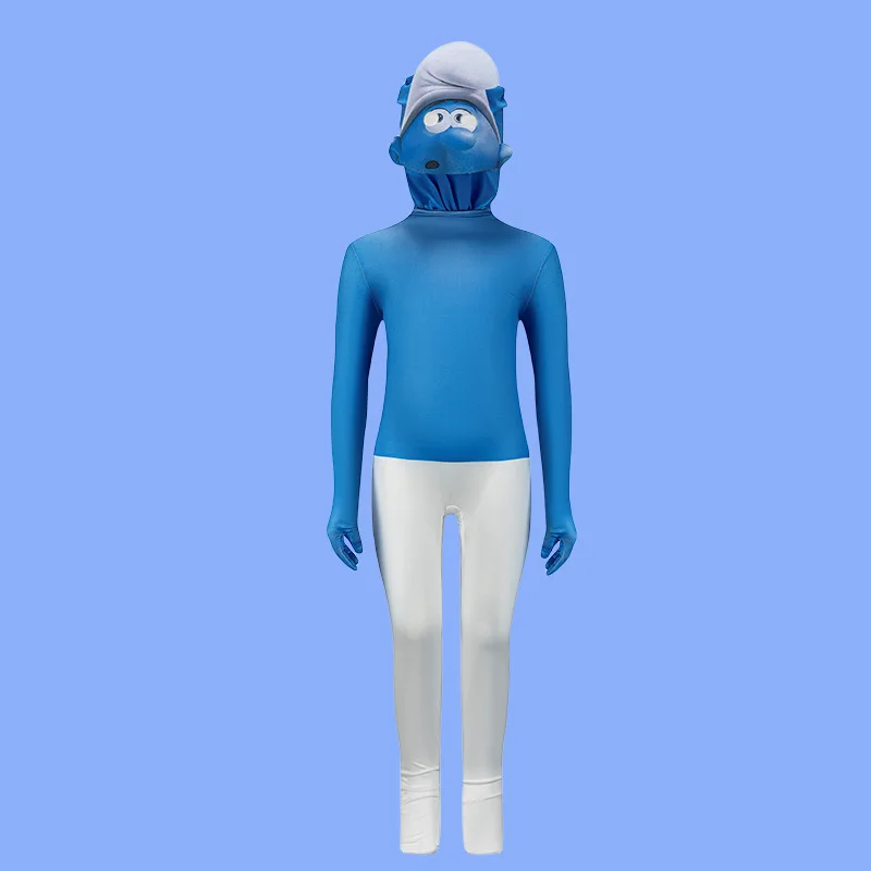 

Smurfs Blue Fairy T Cosplay Jumpsuit Tight Role-plang Clothes loween Children's Costume Polyester Fiber 00%