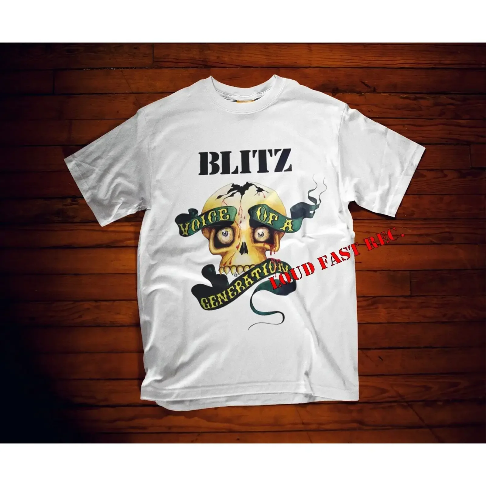 BLITZ VOICE OF A GENERATION T SHIRT british oi skinhead punk music vintage Washed Slightly homme Versatile Unisex Comfortable