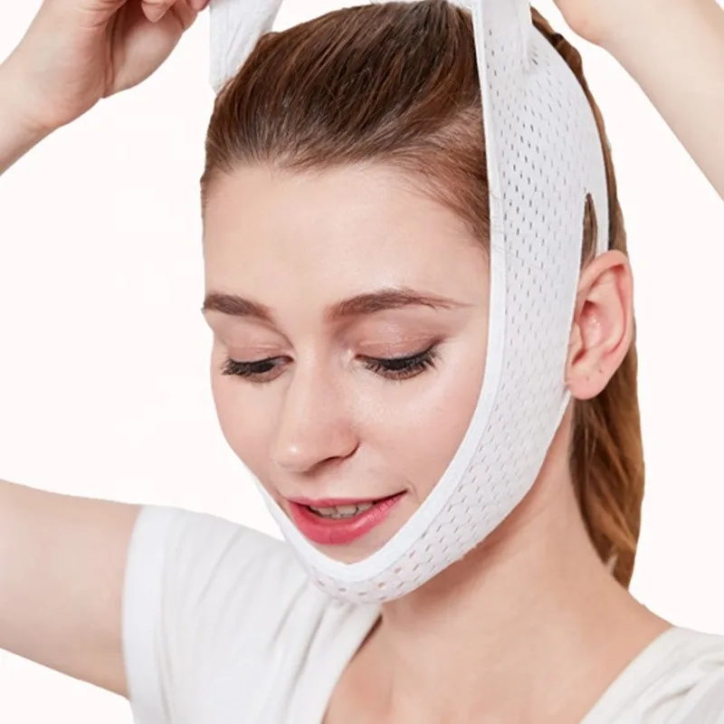 V Face Shaper Facial Afslanken Bandage Vrouwen Elastische Kin Wang Lift Up Riem Masker Verminder Dubbele Kin Facial Beauty Dunner Gereedschap