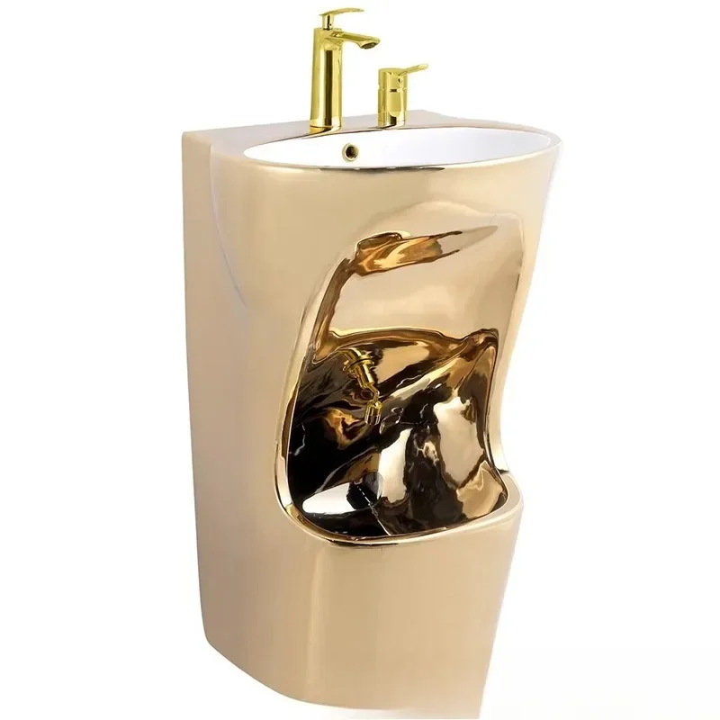 Wash hands, face and feet, ceramic pillar basin