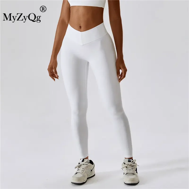 MyZyQg Women Lift Naked Feeling Yoga Leggings Body Shaping Abdominal Cycling Running Fitness Pants Training Elastic Gym Tights