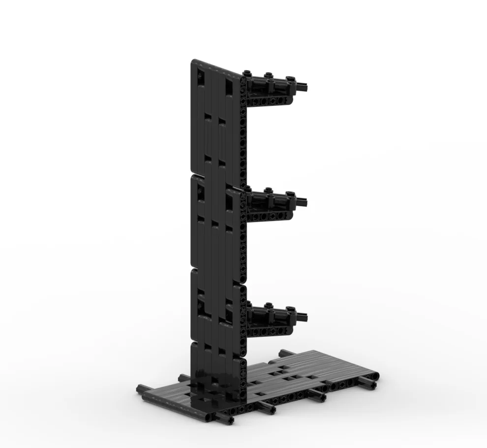 MOC DIY Rennwagen-Ständer Ausstellungsständer Bausteine Zusammengebautes Modell Ornamente Spielzeugbaustein Kompatibel mit Grundplatte 3385 65634 – Detail 4
