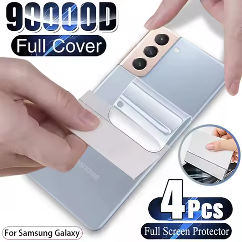 4Pcs Back Film Hydrogel Film Screen Protector For Samsung Galaxy S22 S21 S20 S24 S23 Ultra Plus S21 FE Note 9 8 10 20 Ultra Full