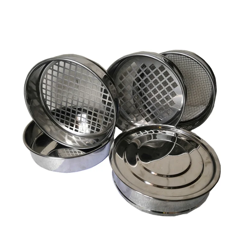 Laboratory Test Sieve 75 100 150 200 250 Micron Mesh Soil Test Sieves Set