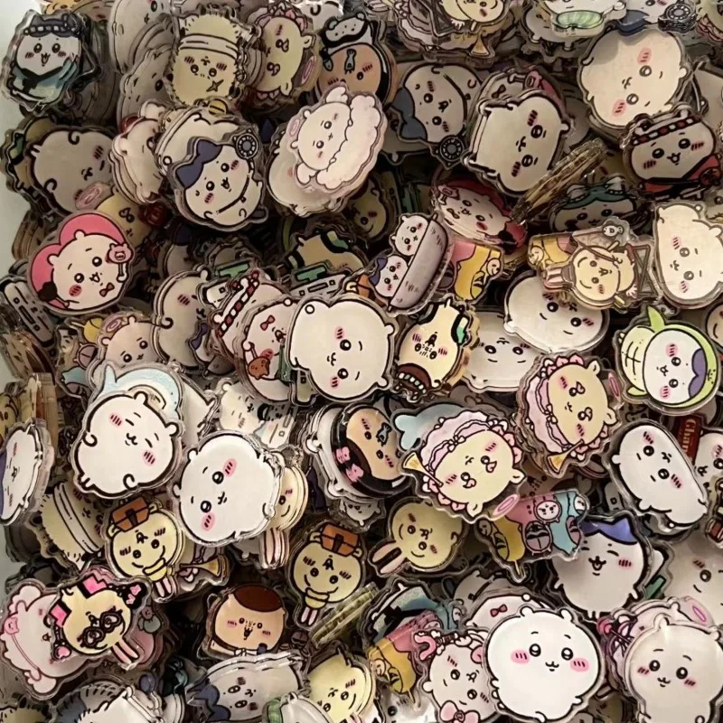 50-100pcs 2cm Sanrio Melody Hello Kitty Stitch Ruby Kuromi Chiikawa Anime Series Acrylic Pendant DIY Accessories Keychain Patch