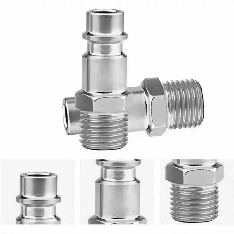 10pcs 1/4 Air Compression Tube Quick Connector Air Hose Accessories For Spray Painting Gun Dust Blowing Gun Pneumatic Tool