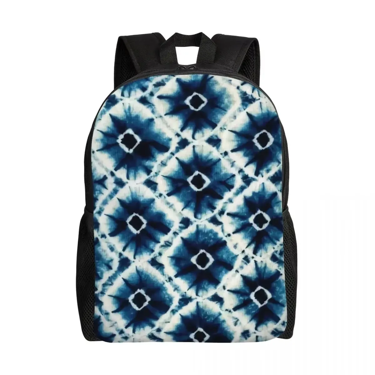 

Custom Blue And Purple Tie Dye Backpack for Men Women School College Students Bookbag Fits 15 Inch Laptop Dyeing Art Bags
