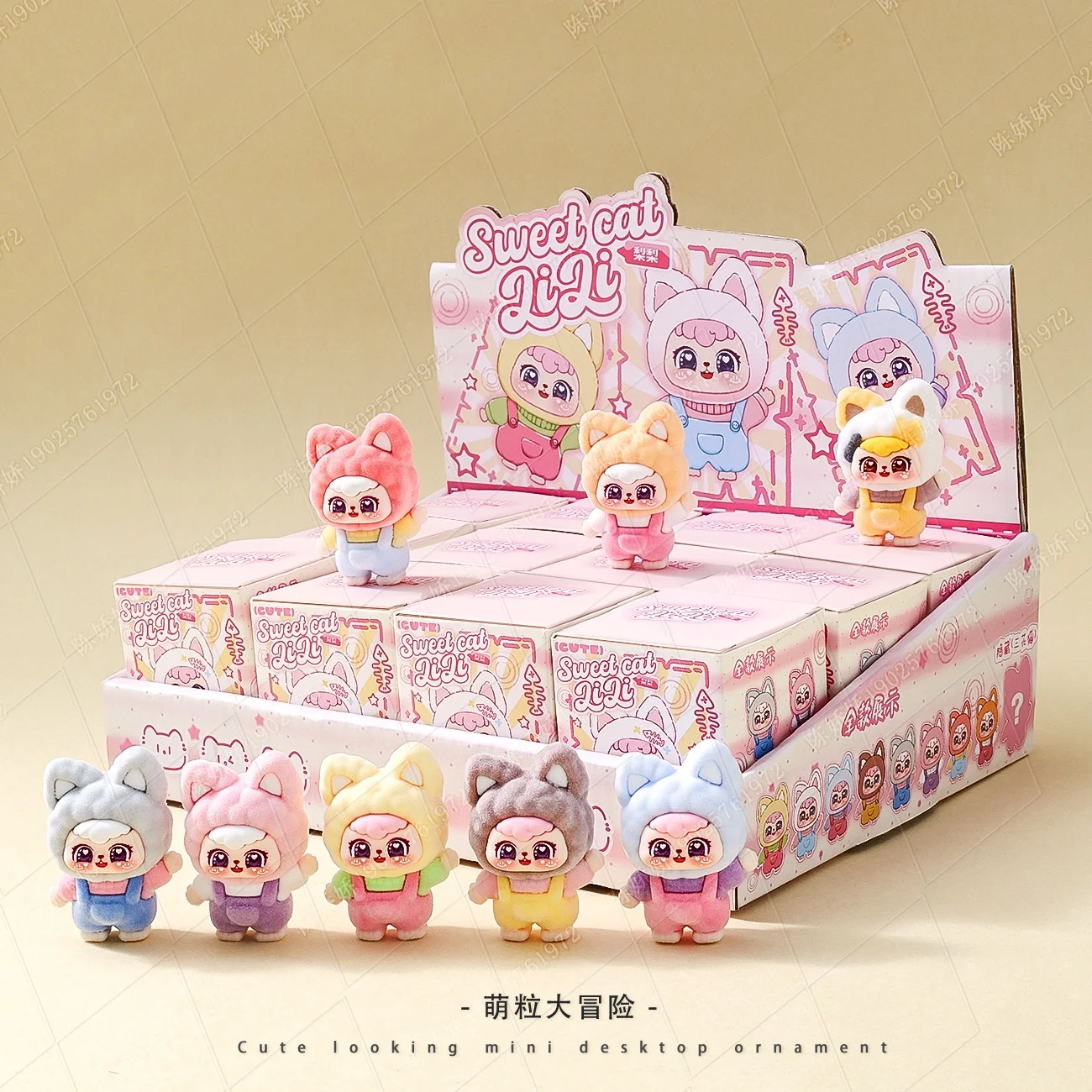

6/12pcs For Sweet Cat Blind Box Cartoon LiLi Cat Action Figure Toy PVC Model Doll Fans Children Gift