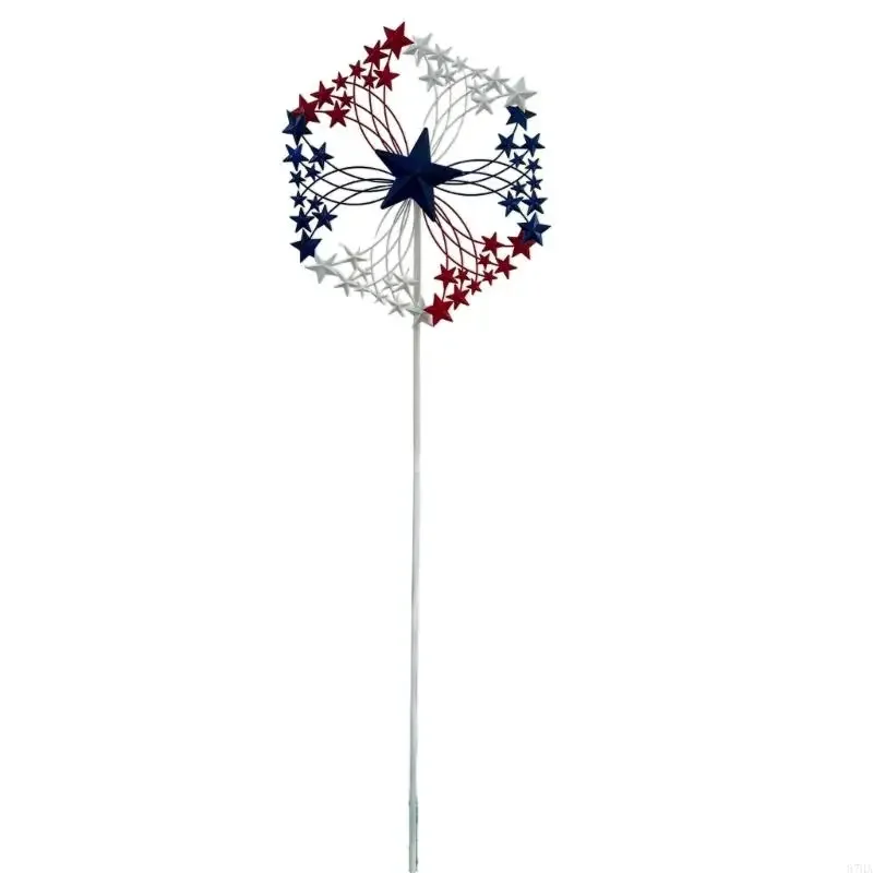 

Handcrafted Metal Garden Wind Spinner Sculpture Metal Windmill Stake Weatherproof Yard Art Decoration For Outdoor Spaces Y5GB