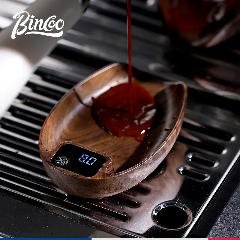 Bincoo LED Intelligent Electronic Scale Kitchen Scale Professional Coffee Scale Portable Bean Tray Precise Weight Rechargeable
