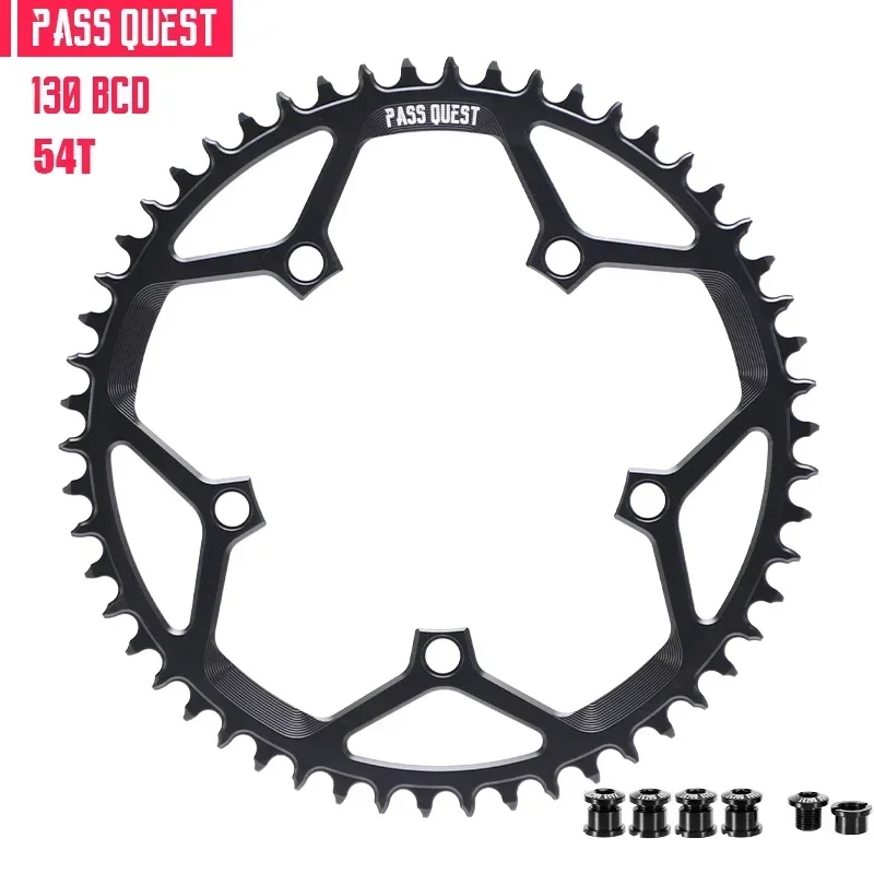 pass questチェーンリング 53T-39T PASS QUEST 130BCD 5ボルトオーバル自転車チェーンリングロードバイク