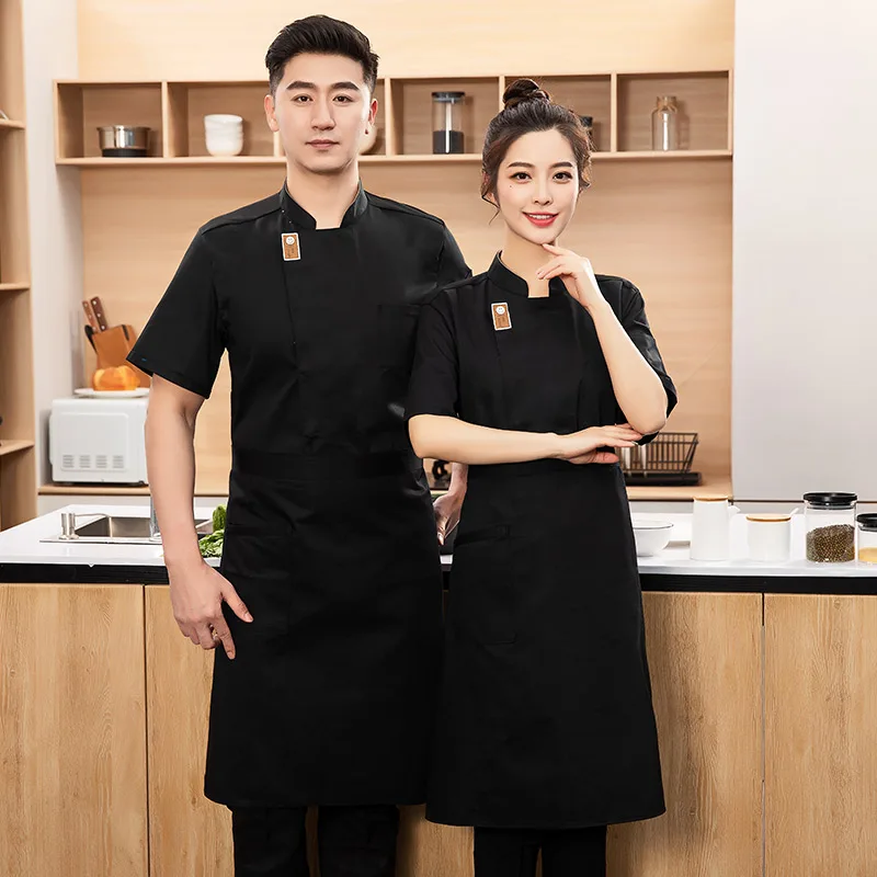 전문 요리사 작업복 케이터링 요리복 상의와 모자 레스토랑 주방 셔츠 호텔 요리사 재킷 웨이터 유니폼