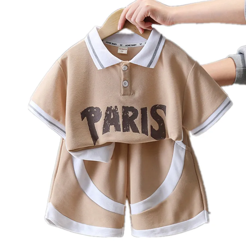 Children Outfit Summer Baby Boys POLO Shirts and Shorts 2Pcs Suits Children Sport Sets Teen Kids Outdoor Leisure Suit 2-11Years