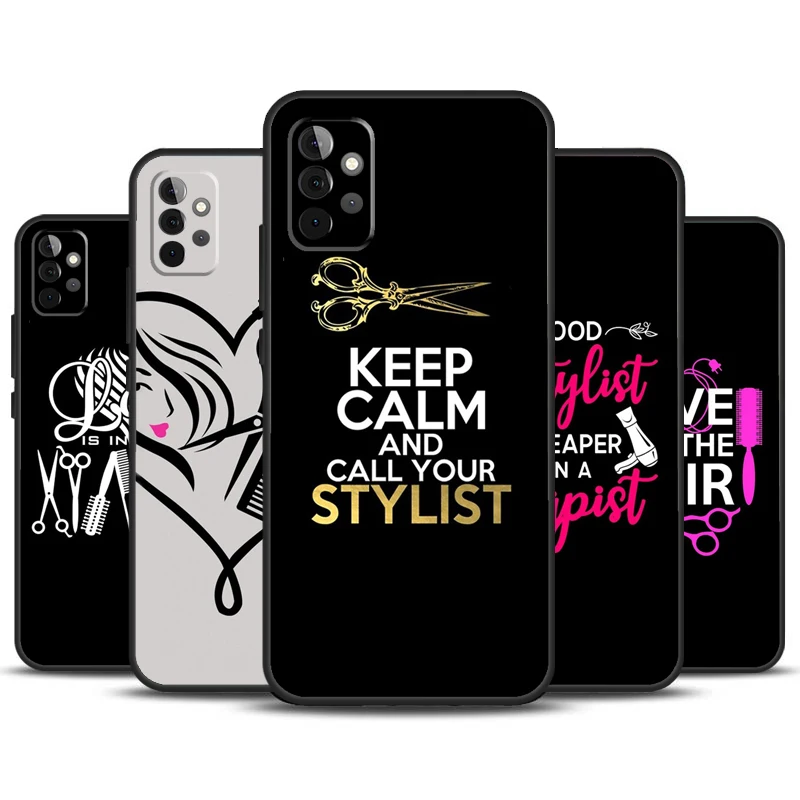 Hair Stylist Hairdresser Case For Samsung Galaxy A52 A72 A13 A33 A53 A14 A24 A34 A54 A15 A25 A51 A71 A12 A32 Cover