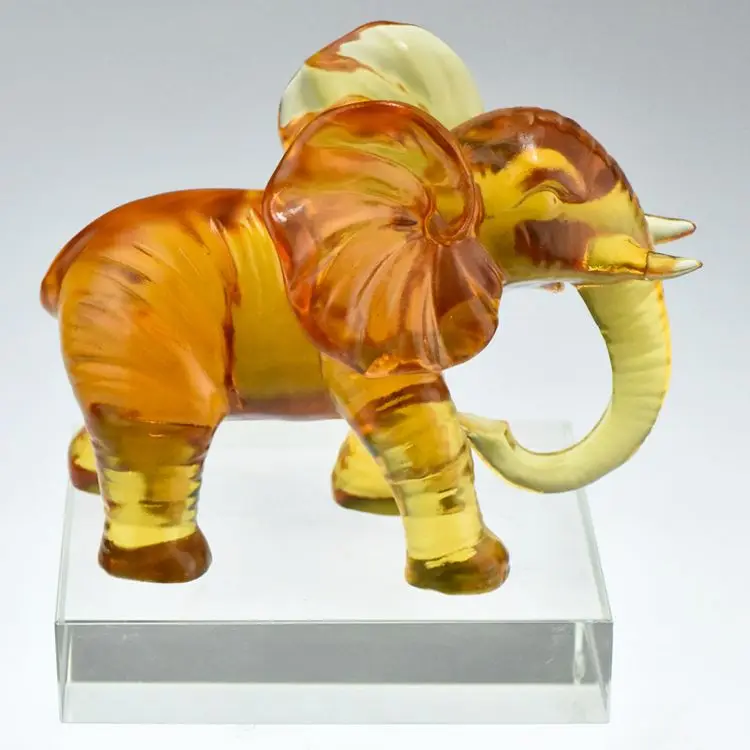 High Grade Glass Crafts Living Room Decorative Object Elefante De Cristal Figuras Business Gifts Crystal Elephant Figurines