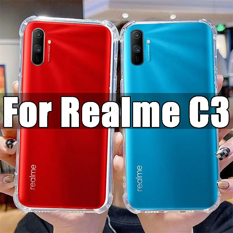 Clear Phone Case for Realme C3 TPU Transparent Case Realme C 3 Realmec3 6.5\