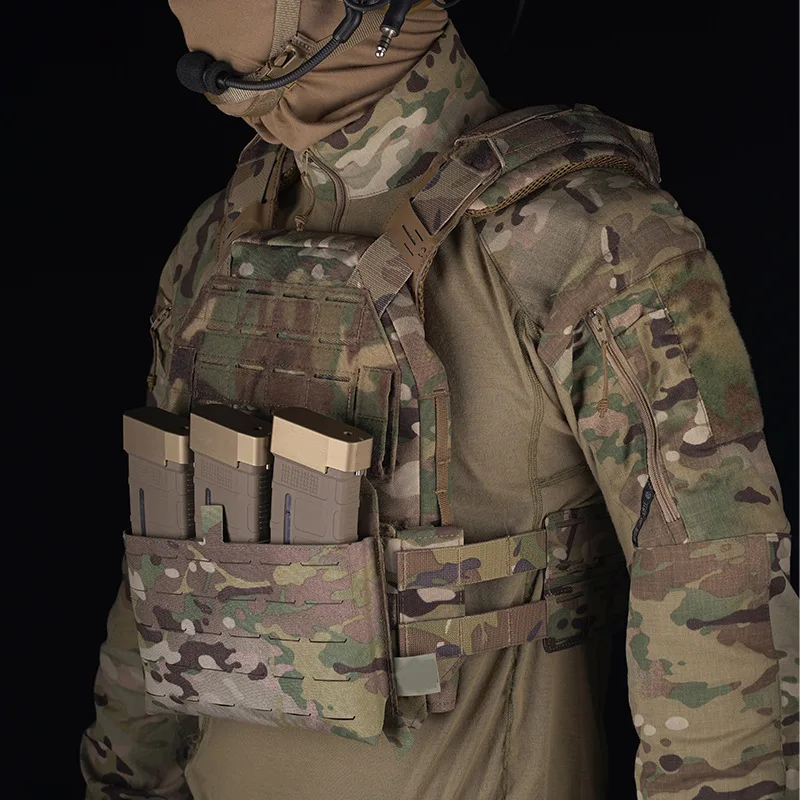 KZ-Tactical Plate Carrier Tactical Vest, External Chest Hanger, Breathable Mesh Lining, Shoulder Adjustment Design