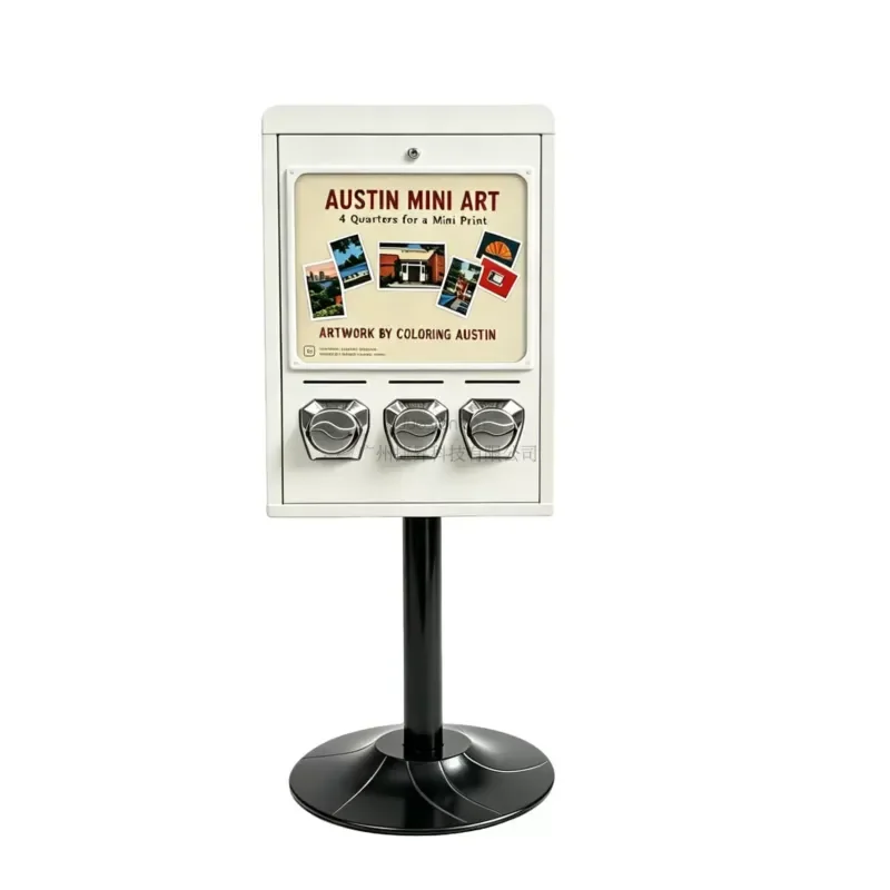 Coin Operated Sticker Vending Machine Commercial Self Service Dispenser for Retail Small Business