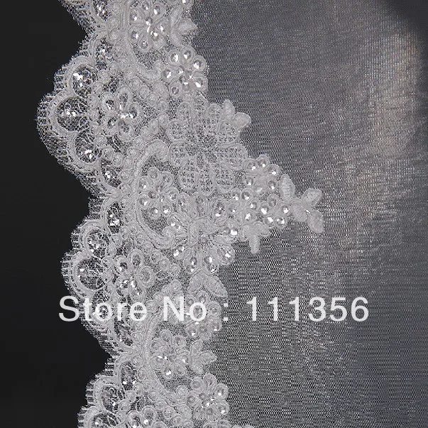 Lace Edge Ivory White Luxury Cathedral Wedding Veil Wedding Accessories Long Bridal Veils velos de novia bride