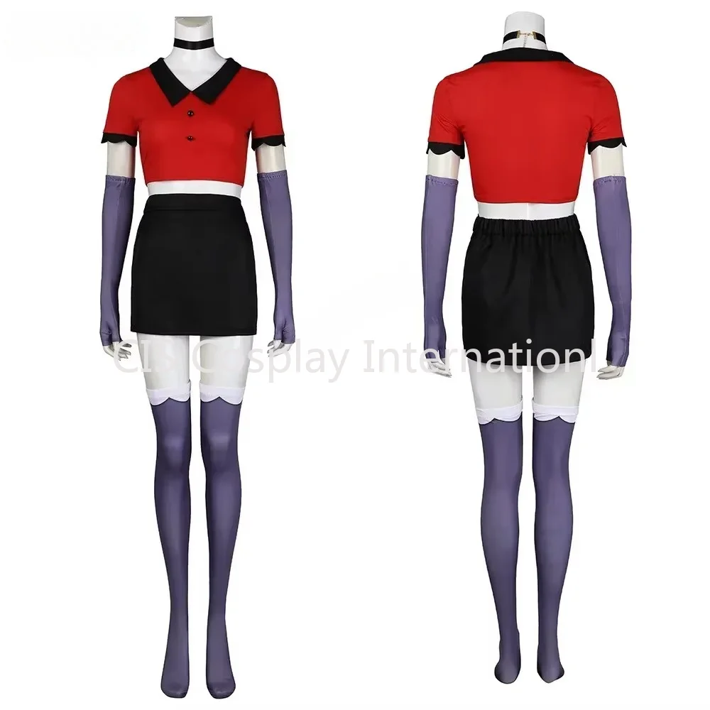 CIS Vaggie Hazbin Cosplay Costume Wig Hairwear Anime Hotel Uniform Halloween Party Outfits for Women