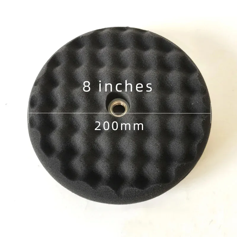 

8-inch Double-sided Wave Polishing Sponge Wheel 5707 White Black 5706 Coarse Wax Car Waxing Sponge Disc