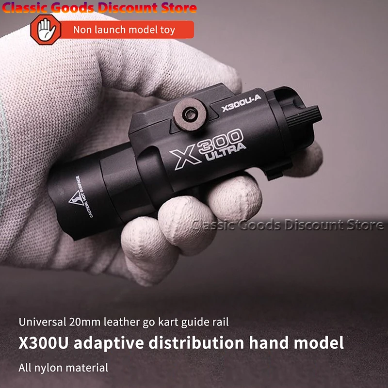 X300U-A ضوء تكتيكي متعدد الوظائف: لعبة بنادق الادسنس والصيد ومباريات CS وألعاب الحرب تناسب السكك الحديدية مقاس 20 مم