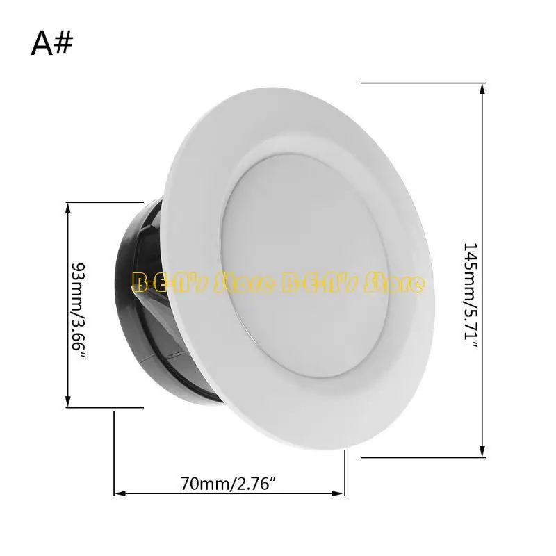 Y1AD Adjustable ABS Air Vent Extract Grille Round Diffuser Ducting Air Ventilation Cover Air Volume Bath Outlet