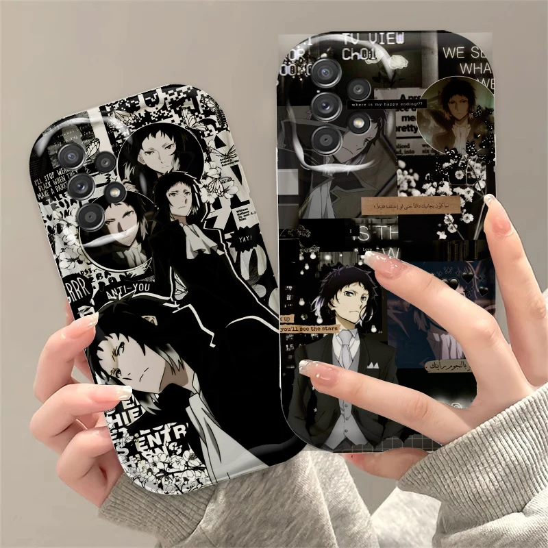 Anime Bungo Stray Dogs For Samsung A55 A54 A53 A52 A35 A34 A33 A32 A25 A24 A23 5G Wave Oil Cover Phone Case