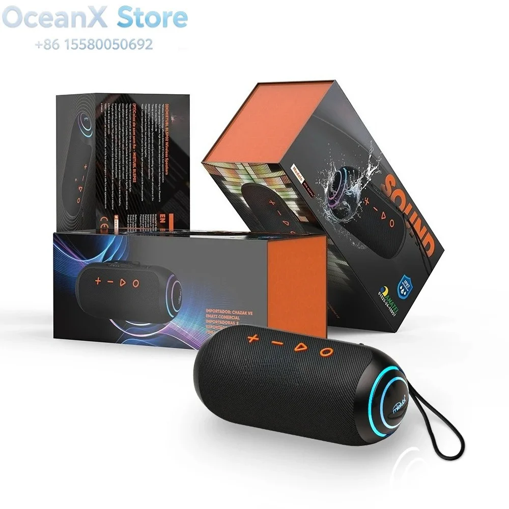 New Design IPX7 Waterproof Outdoor Bluetooth Speaker, Portable Wireless Speaker with 360° Surround Sound