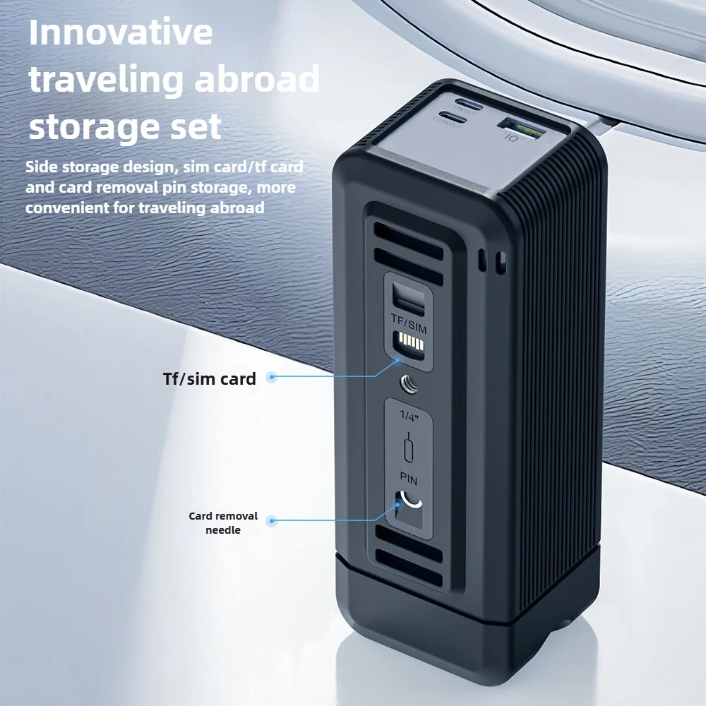 Waterproof Silicone Cover With TF/SM Storage For Anker 20,000mAh 200W / 27,650mAh 250W Prime Power Bank - Shock Absorbing Case