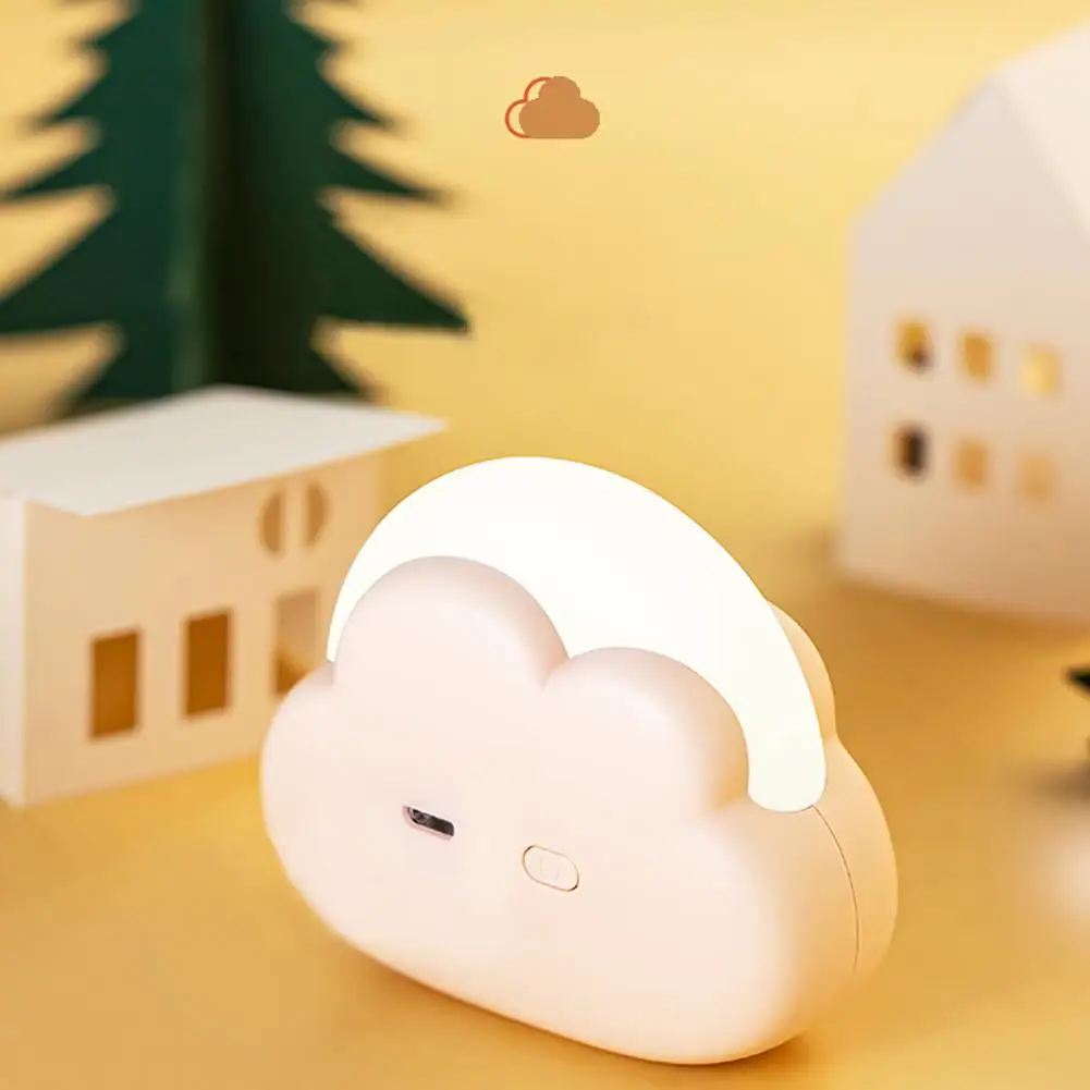 Cute Kids Led Cloud Night Light con cordino 4 modalità di illuminazione lampada da comodino a batteria ricaricabile da 1200mah