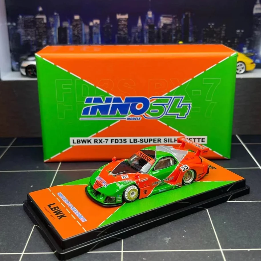 

Литой под давлением INNO масштаб 1:64 Mazda LB RX-7 FD3S модель автомобиля Коллекционная игрушка в подарок сувенир дисплей орнамент