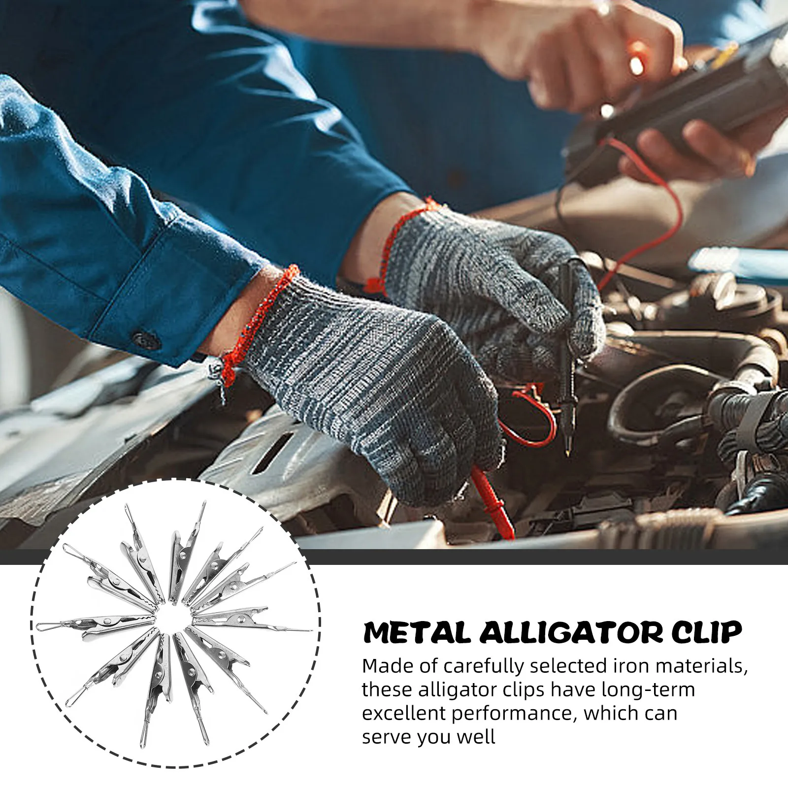 40Pcs Alligator Clips Metal Clip Electrical Test Clamps Battery Crocodile Clamps Small Spring Clips for Wire Holding Soldering