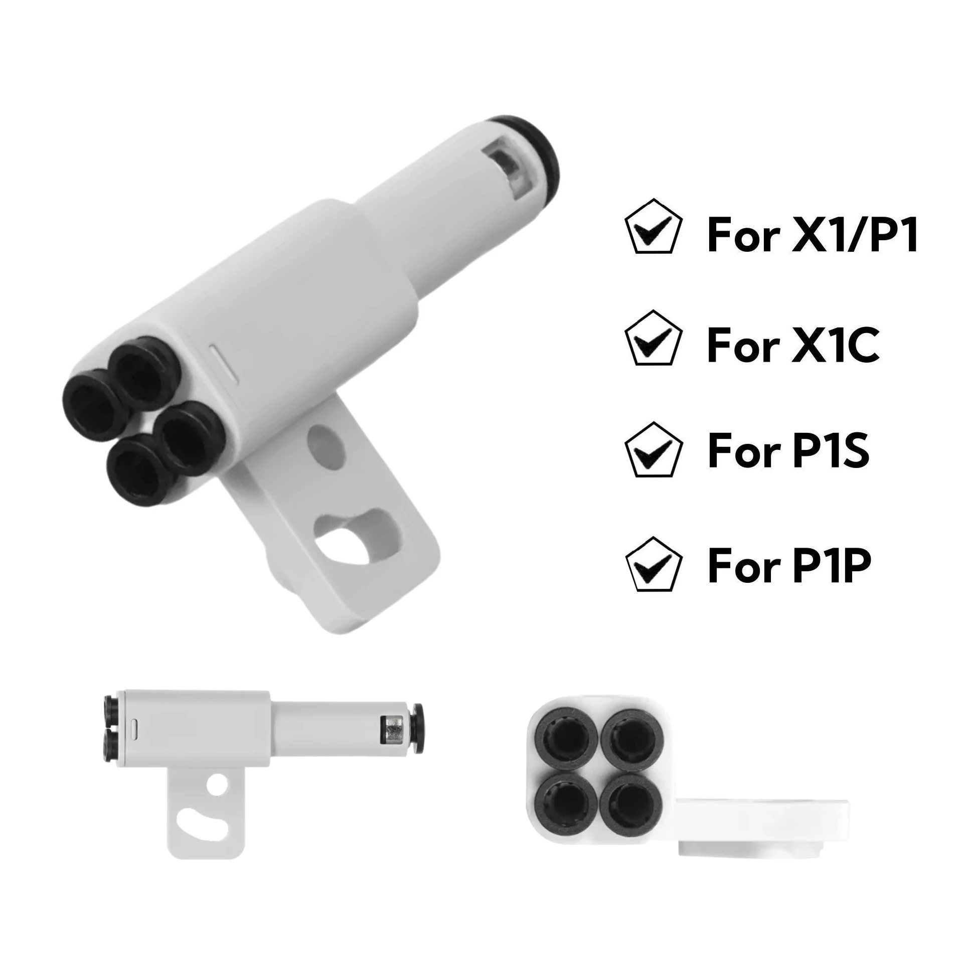 3D printer Part 4-in-1 PTFE Adapter material pipe expansion port AMS connect 4 feeding modules For Bambu Lab X1/P1 X1C P1P